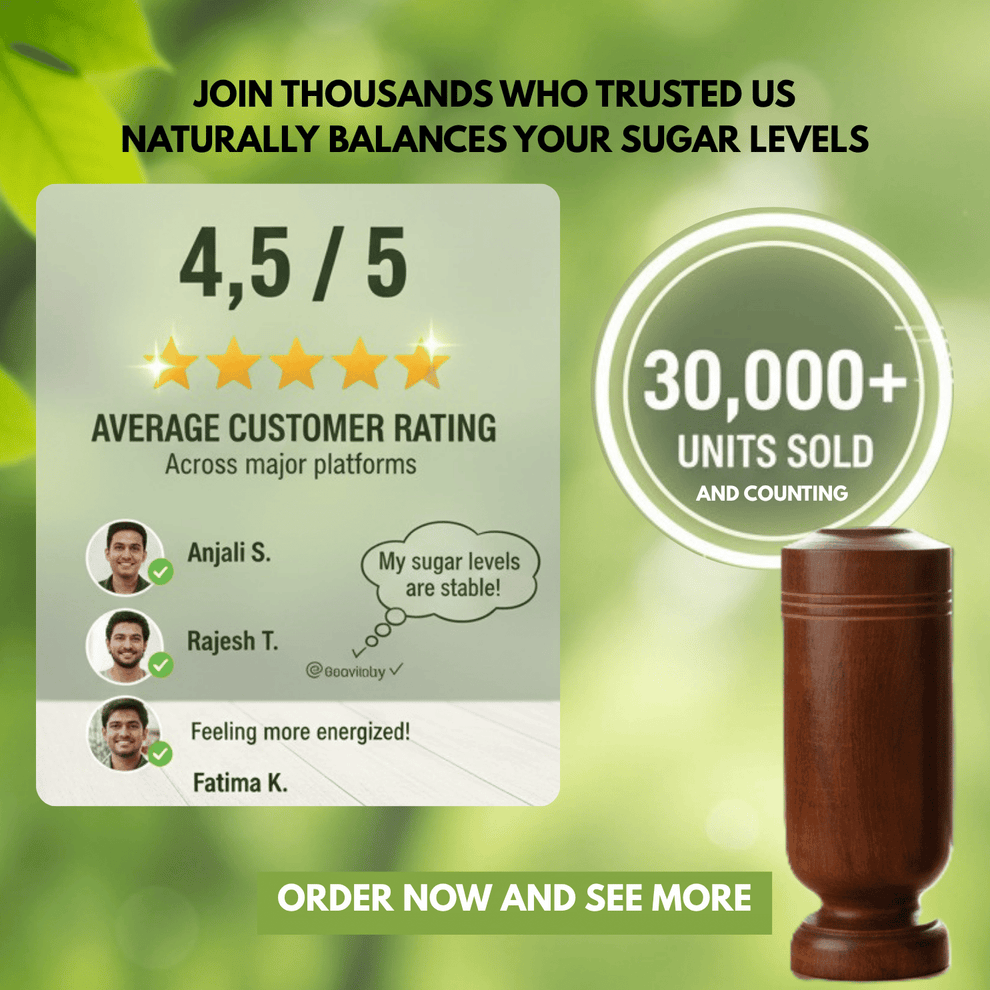 Sugar Balance Wooden Water Glass (100% Natural)🔥Buy 1 Get 1 Free 🔥
