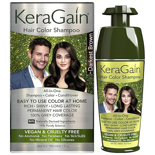 Keragain Hair Color Shampoo & Color Protecting Hair Serum | 🔥Buy 1 Get 1 Free 🔥
