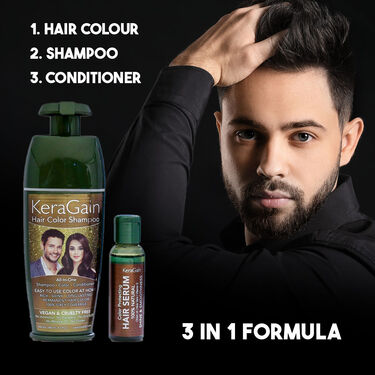 Keragain Hair Color Shampoo & Color Protecting Hair Serum | 🔥Buy 1 Get 1 Free 🔥