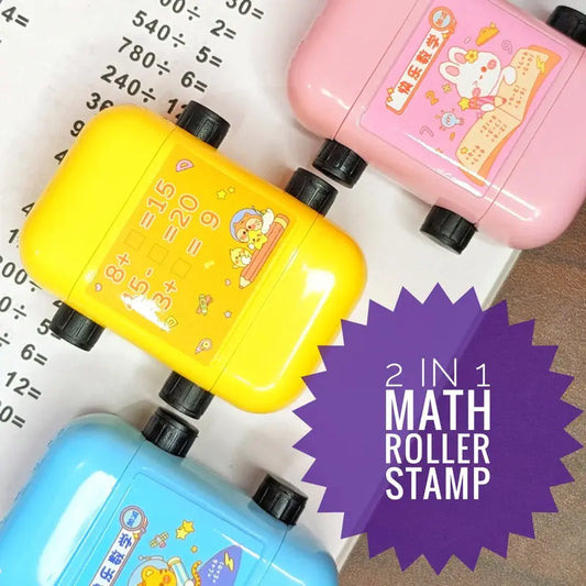 Math Roller Stamp – Addition, Subtraction, Multiplication & Division Practice | Educational Math Tool for Kids