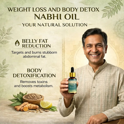 Weight Management and Body Detox Nabhi Oil (Buy 1 Get 1 Free)